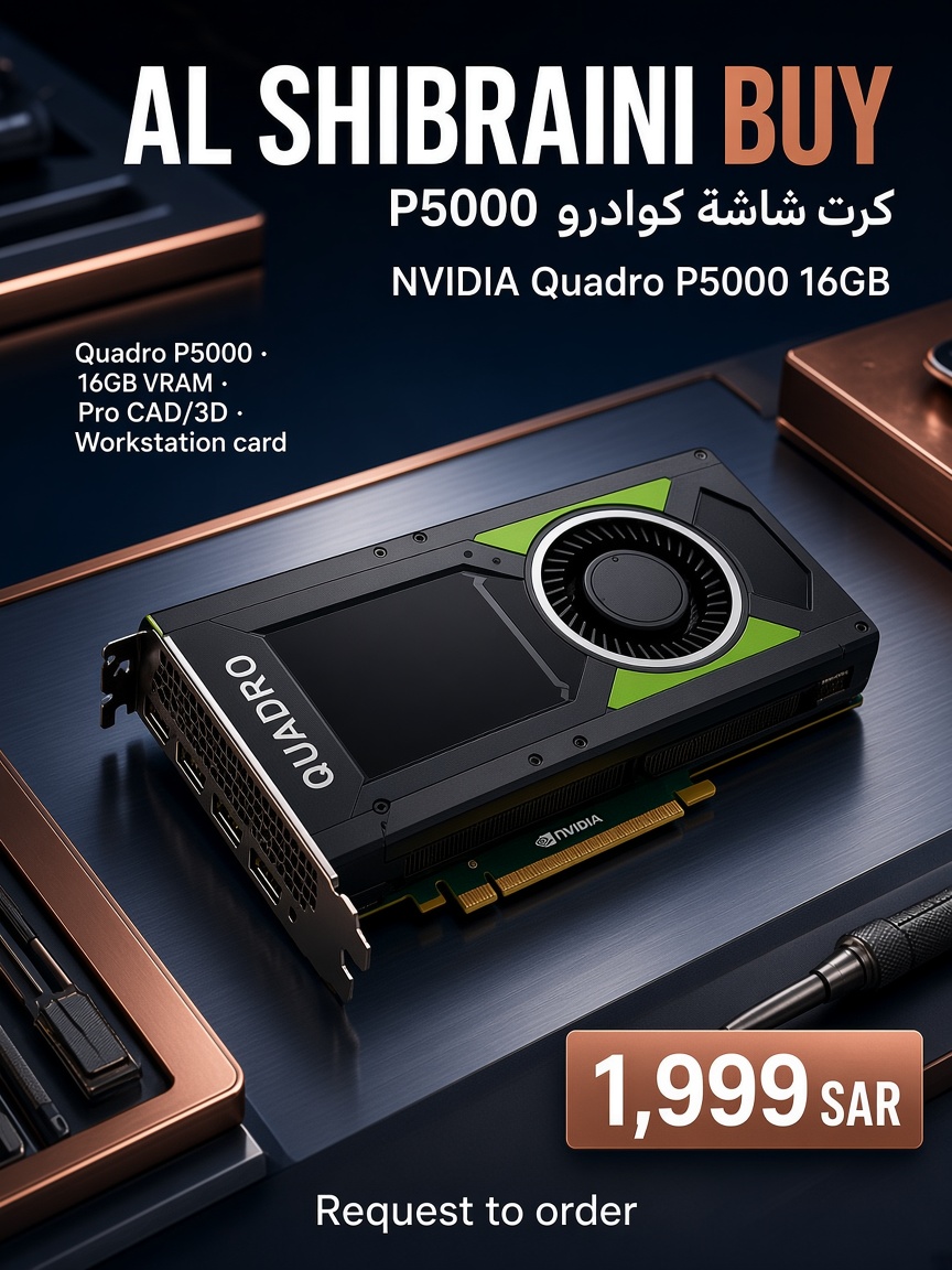 كرت شاشه Nvidi Quadro P5000 16 GB